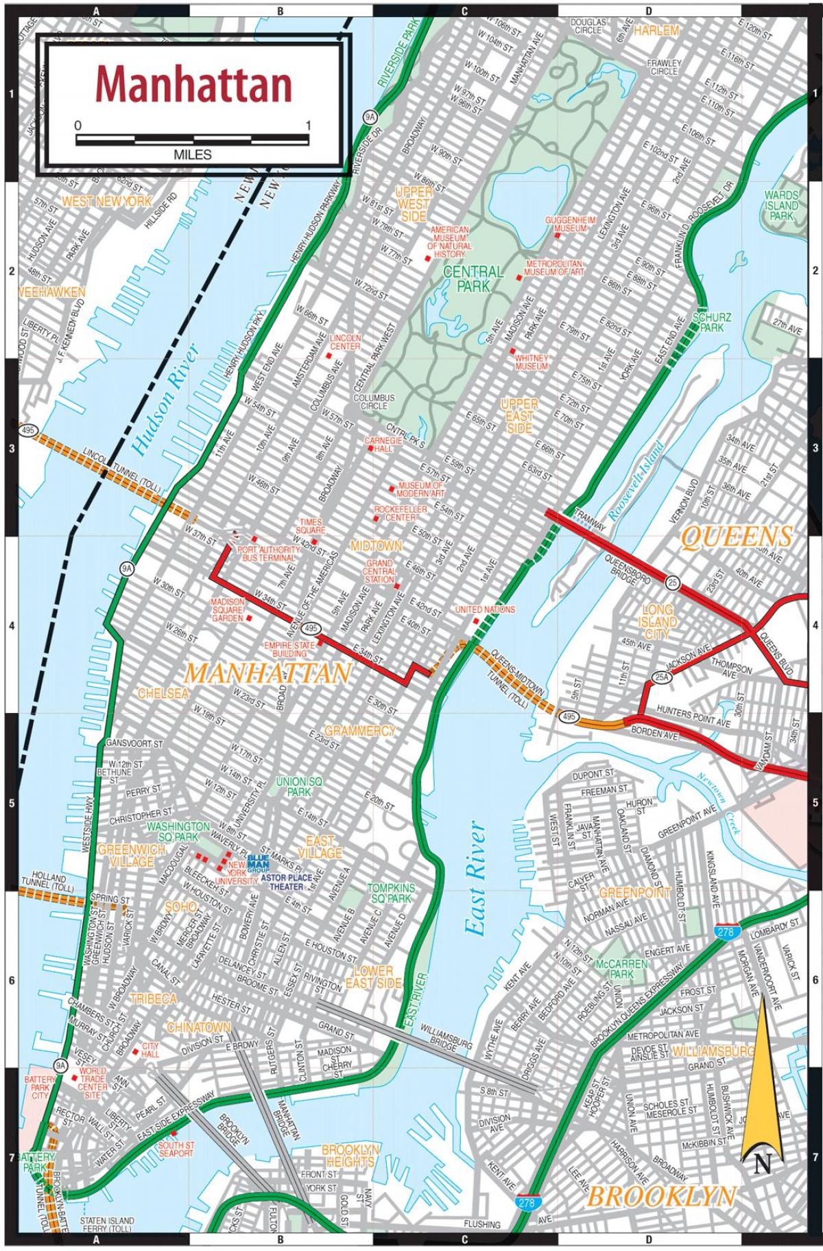 Mapa drogowa Manhattanu